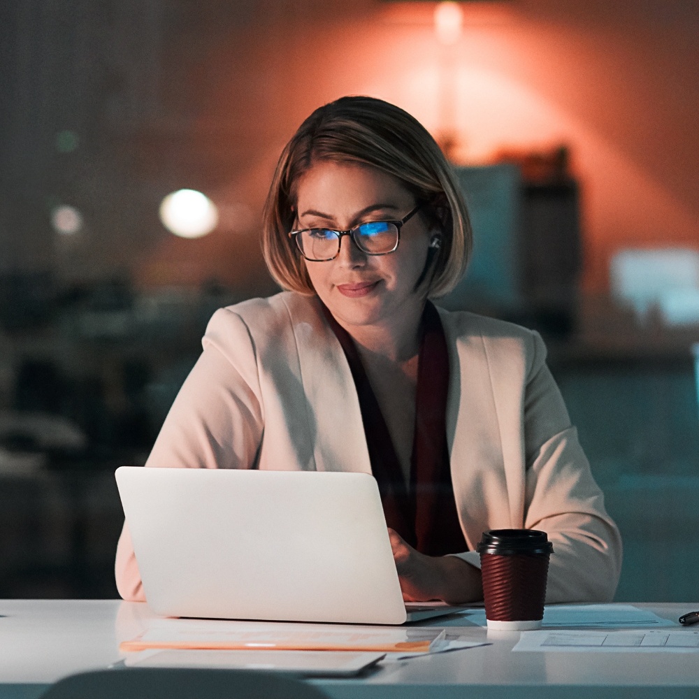 Image 1 – IT services Office staff working from a laptop